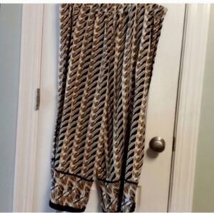Stylish Mlle Gabrielle Geometric Capris Women's 3X Tan Brown EUC Summer